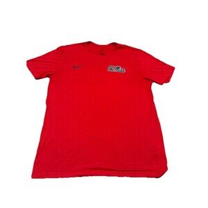 Ole Miss Nike Dri Fit Red Shirt Adult Large